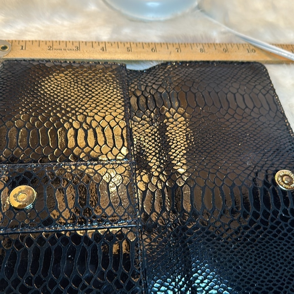Michael Kors black python leather clutch - Picture 4 of 8